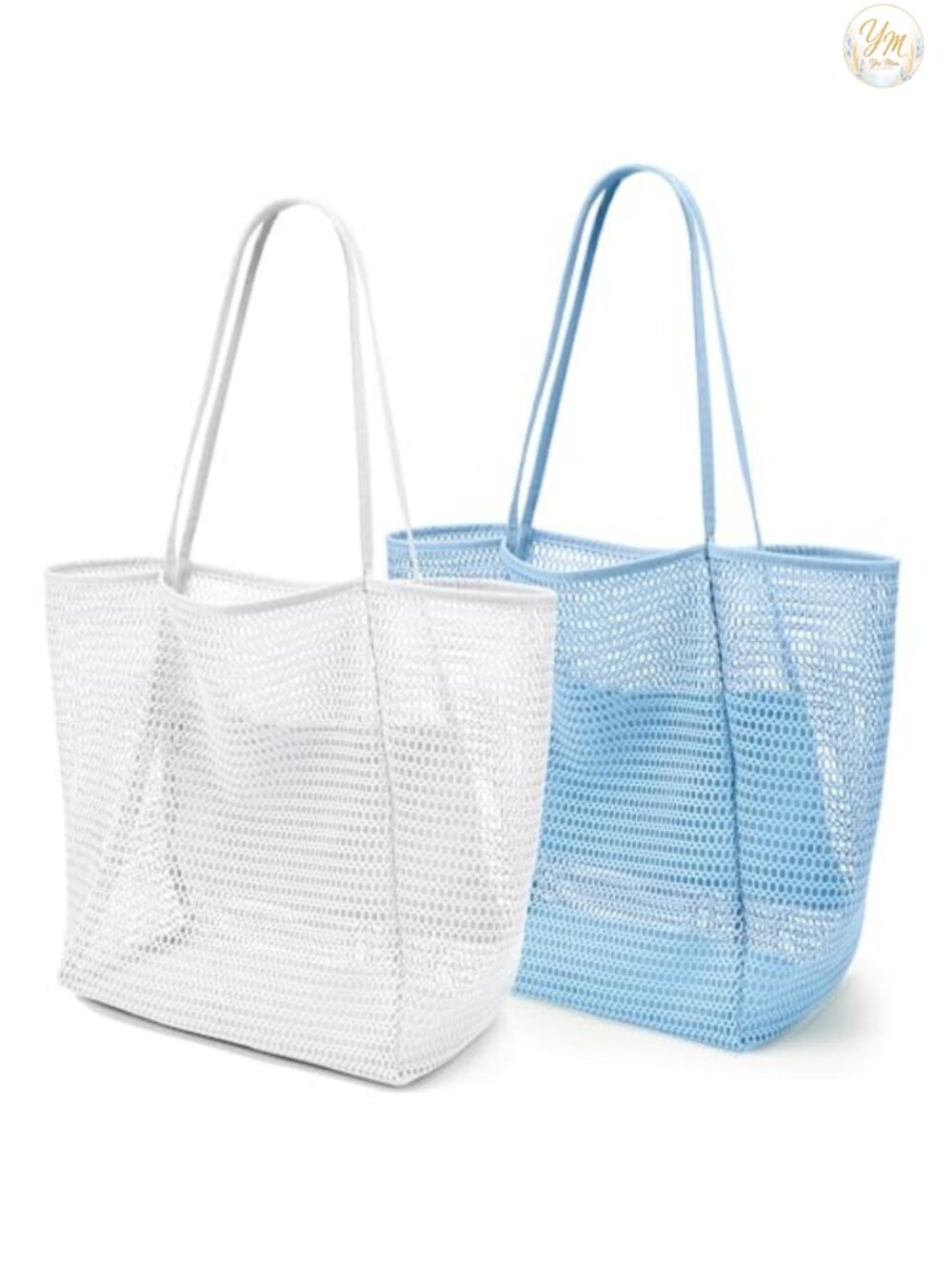 Durable Anti-Tear Nylon Mesh Tote Bag, Foldable Large 23L Shoulder Bag for
